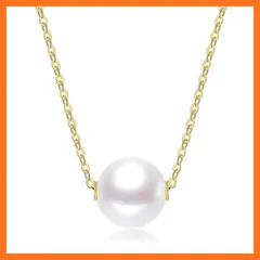 【新品】 [37.2°C] ネックレス レディース 人気 パール ネックレス 真珠 プレゼント18金 シルバー925 金属アレルギー対応 女性 アクセサリー 誕生日 記念日 プレゼント ジュエリ (シルバー+一粒パール9.5-10mm) 1