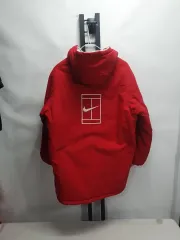 ナイキ ダウン テニス ジャケット ビックロゴ リバーシブル フリース ジャケット レッド グレー