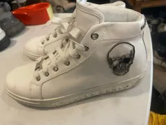 PHILIPP PLEIN(フィリッププレイン) ドクロ スニーカー ホワイト260 ヴィンテージ