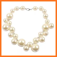 【新品】 [Jotml] 大粒 パール ネックレス 1連 イミテーション カジュアル オーバル パール ジュエリー 華やか 上品 チョーカー (Aタイプ) 1