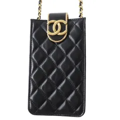【ドンドン見直し】未使用◎伊製 CHANEL シャネル 22B AP2981 レディース ココマーク マトラッセ ラムスキン フォンホルダー チェーンショルダーバッグ 箱付き