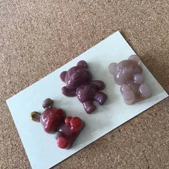 チョコ　クマ　パーツ　ハンドメイド　レジン