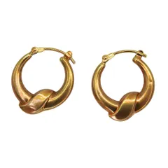 【中古】K18 ピアス ノーブランドジュエリー 約1.51g フープピアス ループピアス ゴールド YG 18金 アクセサリー A2600412【無料ギフトラッピング承ります】