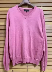 Brooks Brothers ブルックス・ブラザーズ メンズ ピンク Vネックニット コットンニット Mサイズ