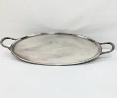 英国 イングランド製 アンティーク シルバー銀メッキ トレイ シルバープレート