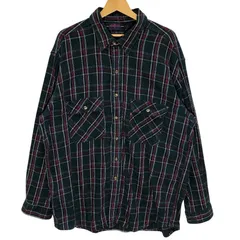 90's vintage 90年代ヴィンテージ DAKOTA ダコタ バッファローチェックネルシャツ 長袖シャツ ボタンダウン オーバーサイズ ビッグシルエット XLサイズ ダークグリーン マルチカラーのサムネイル