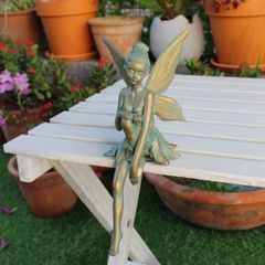 特大/極美品】天使の羽 木製 彫刻 壁掛け オブジェ パティナ加工 43cm