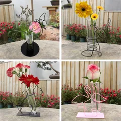 新品未使用 卸売 ヨーロピアン風ガラス水耕栽培花瓶 アート風家庭用リビング装飾品 花差し工芸品