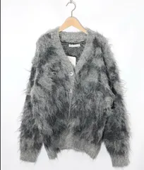 イズスカラー　553275：マーブル模様シャギーニットカーディガン