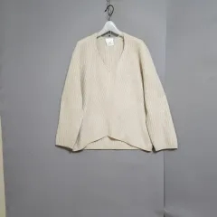 ウール素材 Vネック ニット FF n2436