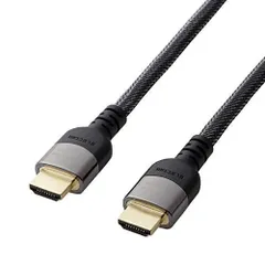 エレコム HDMI ケーブル 2m プレミアム 4K 2K (60P) UltraHD 3DフルHD ナイロンメッシュケーブル仕様 金属シェルコ