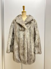 SAGA MINK ROYAL サガミンク リアルファーコート シルバー系 毛皮 SAGA MINK ROYAL サガミンク リアルファーコート シルバー系 毛皮