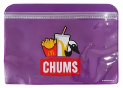 【中古】バッグ [単品] CHUMS ジッパーポーチ パープル 「マクドナルドの福袋2023」