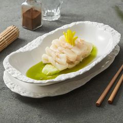 3F 食品サンプル アサリとカリフラワーの温サラダ ハート器付 置物