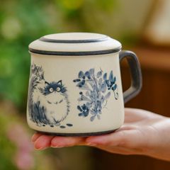 韓国雑貨 陶芸作家 ヨギダムギ 猫柄3段小鉢2個セット - メルカリ