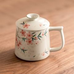 蓋付きマグカップ 梅柄 中国茶器 - メルカリ