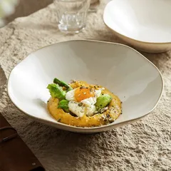 新品未使用 米黄釉流紋碗 陶器麺碗 家庭用丼碗?笠碗?ラーメン碗 高級で可愛い深型碗 ご飯碗