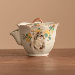 猫柄 陶器製 ミニ急須 ポット - メルカリ