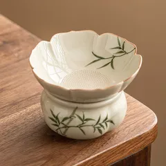 新品未使用 翠 文竹 茶漏 茶 セット 高級 陶磁器 器 中式 お茶入れ 功夫茶道具 部品