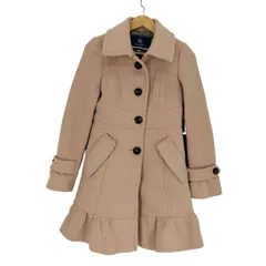バーバリーブルーレーベル BURBERRY BLUE LABEL フリルデザインウールコート レディース JPN：36 