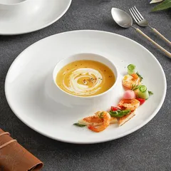 新品未使用 白 陶磁器 洋食 麦わら帽子 皿 ホテル 食器 分子料理 皿 料理 特色 意境料理 食器