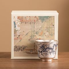 純金塗り◇茶碗】黄金 長寿碗 抹茶碗 茶道具 箱入り 美濃 幸泉窯 金色