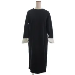 ボールジー BALLSEY トゥモローランド ニットコンビポンチ クルーネック ワンピース ネイビー 36 ■TC