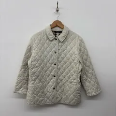 バーバリー キルティング ジャケット アイボリー レディース M