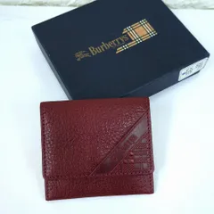 バーバリー 小銭入れ コインケース ワインレッド系 ノバチェック