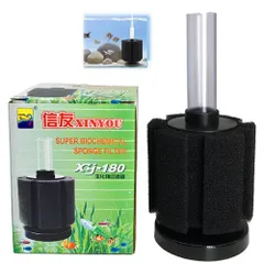 YAARUJEE スポンジフィルター XY-180 投げ込み式フィルター 小型水槽用 ろか装置 金魚・メダカ・熱帯魚に最適 濾過器 水槽 フィルター