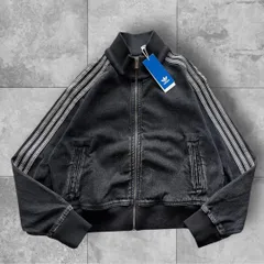 新品 アディダス adidas  JD3110 アディカラー デニム トラックトップ トラックジャケット トレフォイルロゴ 短丈 y2k タグ付き 新品 未使用 極美品 大きいサイズ