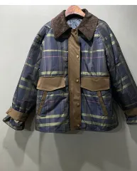 ハイクオリティ CHECK パディング ジャケット アウター コート/新品 BARBOUR st
