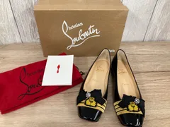 未使用品！  箱付き Christian Louboutin クリスチャンルブタン パンプス   パテント フラット ブラック 23.5㎝ 平塚店 衣料品