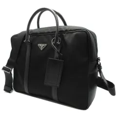 【新品】プラダ バッグ トートバッグ PRADA ナイロン サフィアーノレザー トライアングル ビジネスバッグ 肩掛け A4対応 2VE661 TESSUTO+SAFFIANO NERO (ブラック) アウトレット メンズ 送料無料