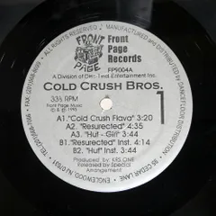 米 US盤 COLD CRUSH BROTHERS/COLD CRUSH FLAVA / RESURECTED/FRONT PAGE ENTERTAINMENT FP9004 12