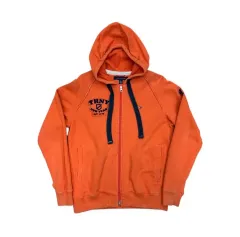 O045 ヴィンテージ Tommy Hilfiger トミーヒルフィガー NEW YORK グラフィック フルジップアップ パーカー S