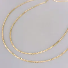 18金 K18 デザインネックレス スライドアジャスター 男女兼用 2.88g 50.5㎝ E254