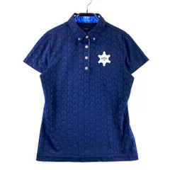 サイズ：L CALLAWAY キャロウェイ  半袖ポロシャツ 総柄 ネイビー系 [240101610448] ゴルフウェア レディース ストスト