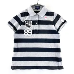 サイズ：1 PEARLY GATES パーリーゲイツ  半袖ポロシャツ ニコちゃん ボーダー柄 グレー系 [240101610479] ゴルフウェア レディース ストスト