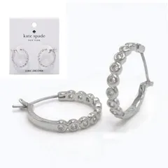 【新品】ケイトスペード O0RU2768 911 (シルバー系) アクセサリー kate spade NEW YORK ラインストーン フルサークルピアス アウトレット レディース【メール便(ネコポス)】