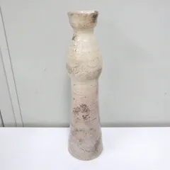昭和 レトロ 高野焼 花瓶 一輪挿し フラワーベース 花入れ 花器 詳細不明 櫛描き 併売