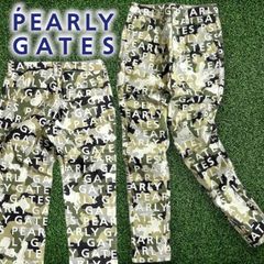 0 パーリーゲイツ コットン混 PGロゴ柄 カモフラ柄 ロングパンツ