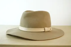 H&M  キッズ帽子・ガールズ　中折れハット　ベージュ　サイズ５４cm〜５６cm　キャップ　帽子　ウール　[[1.1.]]