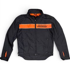 00s】Harley-Davidson ナイロンジャケット ブラック×オレンジ Size S