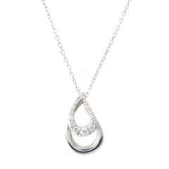 ヴァンドーム青山 ウーマン ダイヤモンド ネックレス ジュエリー Pt950×Pt850 シルバー 2.5g【中古】