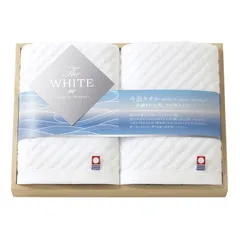 【ギフト】[タオル類]今治 ザ ホワイト 日本製 フェイスタオル2P(木箱入)