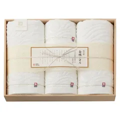 【ギフト】[タオル類]今治謹製 白織タオル バスタオル2P&フェイスタオル2P(木箱入)