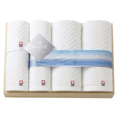 【ギフト】[タオル類]今治 ザ ホワイト 日本製 タオルセット(木箱入)