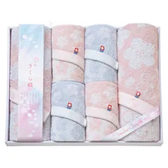 【ギフト】[タオル類]今治さくら織 バスタオル2P&フェイスタオル4P