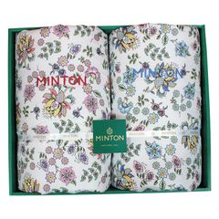 未使用品】 MINTON タオルケット 2枚セット 総柄 シングルサイズ